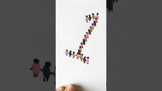 Human chain 1 art youtubeshorts kidsvideo draw diy ytshorts shorts shortvideo youtube yt [upl. by Namrac]