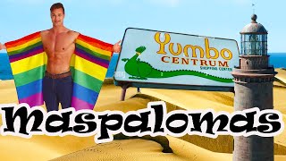 Maspalomas wydmy plaża LGBT centrum handlowe Yumbo Gran Canaria  4K [upl. by Narton]