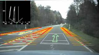 MonoCamera based Road Marking and Lane Detection  Vacek Dillmann 2007 [upl. by Asselim674]