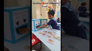 Healthy🍎 and Unhealthy🍟 food junior kg [upl. by Mamie]