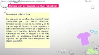 FORMAS FARMACEUTICAS SOLIDAS“ELABORACION DE CAPSULAS DURAS”Parte 1 [upl. by Tompkins695]