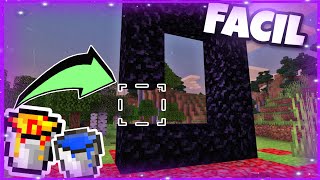 ✅COMO HACER UN PORTAL AL NETHER CON LAVA Y AGUA MINECRAFTSIN OBSIDIANA [upl. by Egroj]