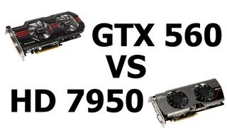 GeForce GTX 560 vs Radeon HD 7950 Benchmark Comparison Tests [upl. by Arua]