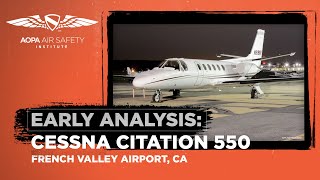 Early Analysis Cessna Citation 550 Crash July 8 2023 MurrietaTemecula CA [upl. by Zampardi]