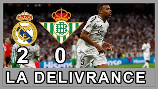 Mbappe marque enfin le Real Madrid respire  Real Madrid  Betis Seville 20 [upl. by Htebirol]