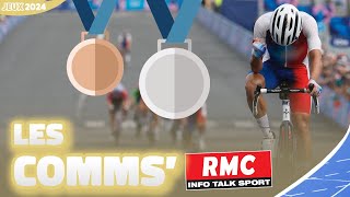 JO 2024  Cyclisme  Les comms’ RMC du sacre dEvenepoel et du doublé français [upl. by Aiym226]