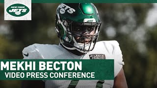 Mekhi Becton Press Conference 1118  New York Jets  NFL [upl. by Merdith257]