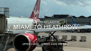 Virgin Atlantic Upper Class Miami to London Heathrow A330900NEO [upl. by Lessard]