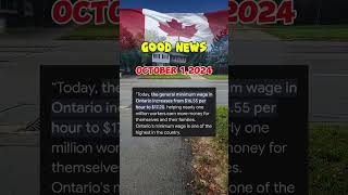 Minimum Wage Hike in Ontario Canada 🇨🇦🫡 shortvideo shorts [upl. by Airotciv]