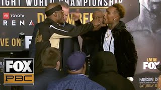 Harrison amp Charlo nearly come to blows in final facetoface meeting  PRESS CONFERENCE  PBC ON FOX [upl. by Libby]