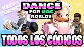 TODOS los CÓDIGOS de 💃 DANCE FOR UGC 💃 activos Y actualizados  NEW UGC  ROBLOX 2024  TilloASR [upl. by Latsirc]