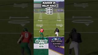 New York Jets Vs The Baltimore Ravens Relay Race madden25 [upl. by Hsitirb]