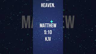 Daily Scripture Verse  Matthew 510 KJV bible scripture jesus shorts [upl. by Ijies]