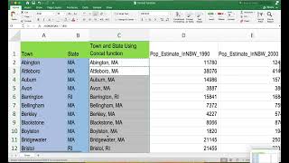 Concat Function in Excel  Combine Multiple Cell to Single Cell [upl. by Turrell]