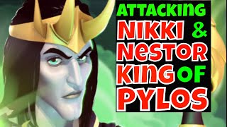 Attacking Nikki amp Nestor King Of Pylos  Gods Of Olympus [upl. by Fulks]