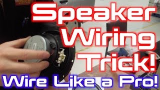 Professional Speaker Wiring Trick [upl. by Lauhsoj430]