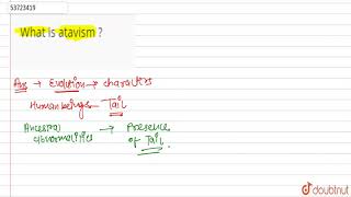 What is atavism   12  EVOLUTION  BIOLOGY  PRADEEP  Doubtnut [upl. by Nagam224]