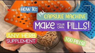 CAPSULE MACHINE Make any herb supplement into a pill EASY TUTORIAL [upl. by Ardnasirk345]