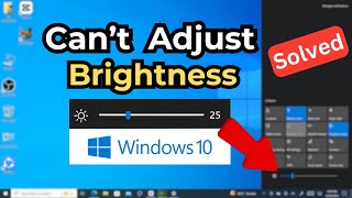 FIX Cant Adjust Screen Brightness in windows 10  Fix screen brightness issue [upl. by Nomra]