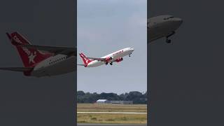 Corendon Airlines B737 🛫Takeoff shorts youtube aviation video boeing düsseldorf germany [upl. by Yesnel]