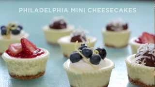 Mini Cheesecakes Recipe  PHILADELPHIA Cream Cheese [upl. by Shanda]