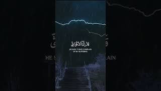 😨قَالَ إِنَّمَا أَشْكُو بَثِّي وَحُزْنِي إِلَى اللَّهِ 💔😭 quran viraltrending سورةيوسف shorts [upl. by Ttihw]