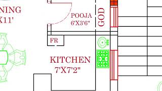 Beautiful House Plan in 200 Sq yads 2Bhk West Road Vastu Plan Garden [upl. by Palgrave]