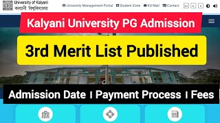 Provisional Admission List 3 Published  Kalyani University PG Admission 202426 [upl. by Drehcir716]