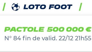 Loto foot 15 pactole 500 000k [upl. by Nnahaid]