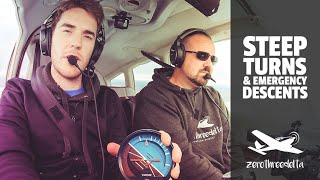 Steep Turns amp Emergency Procedures in a PA28 with LewDix Aviation [upl. by Darn]