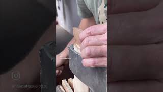 Wedging a hand carved handle [upl. by Erlewine536]