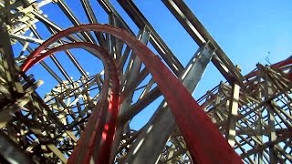 Medusa Steel Coaster rear seat reverse POV Six Flags Mexico México [upl. by Ilera]