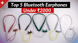 Top 5 Best Bluetooth Earphones Under ₹2000  Buy in 2023🔥 [upl. by Cristy]