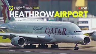 Heathrow Airport Live  Strong Crosswind Landings Friday 14th June 2024 [upl. by Sophronia]