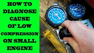 How To Diagnose Cause of Low Compression On A Small Engine [upl. by Siloum]