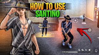 TOP 10  SECRET USE  OF SANTINO 😱  FREE FIRE BEST CHARACTER [upl. by Carmelina]