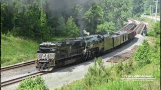 Norfolk amp Western 611 heads north to Strasburg PA  May 2021 [upl. by Caswell]