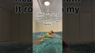 Efficient front crawl breathing unilateral swimmer swimming [upl. by Mccullough]