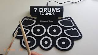 TNKR D1 Portable Roll Up Drum Kit  Demo [upl. by Kirt]