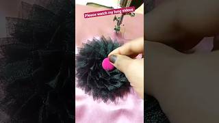 Making A 3D Flower 🌸 With Lace  fabricflowerdesign  khanfarzana542 [upl. by Neelav450]