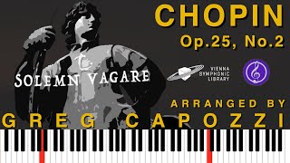 Chopin Op25 No2  Piano Etude arranged by GREG CAPOZZI composer [upl. by Akaenahs]