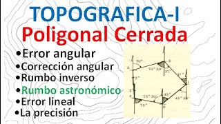 7RUMBO ASTRONOMICO POLIGONAL CERRADA  TOPOGRAFIA [upl. by Irrehc]