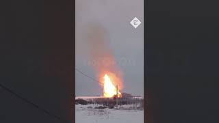 Huge explosion in Russia shuts down major gas export pipeline [upl. by Enyaj]