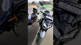 KTM🧡 vs KAWASAKI💚 ktm duke duke390 kawasaki z900 bikelife biker UP75CHHABRA [upl. by Sudnor679]