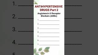 Antihypertensive Drugs Part 2 antihypertensive medicine pharmacy science educational [upl. by Yardley]