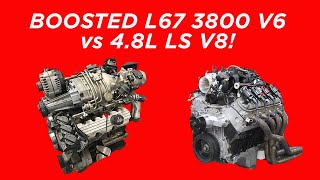 CHEAP JUNKYARD BOOSTED SWAP MOTORS L67 3800 V6 VS 48L LS WHO MAKES MORE STOCK amp WITH MODS [upl. by Onavlis]