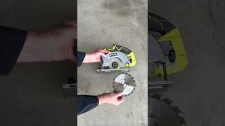 HOW TO CHANGE THE BLADE ON YOUR RYOBI CIRCULAR SAW  🚨🚨Remove the Battery First🚨🚨 [upl. by Akcira475]