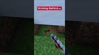 Minecraft Working Bathtub🛁 shorts [upl. by Alduino]