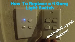 How To Replace a 4 Gang Light Switch [upl. by Atnamas]