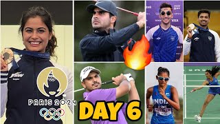 🇮🇳 DAY 6 PARIS OLYMPICS 2024 PV SINDHU SATCHI FAILS TO QUALIFY💔 SWAPLNIL WINS BRONZE🥉 MANU 🔥🔫 [upl. by Nehpets]